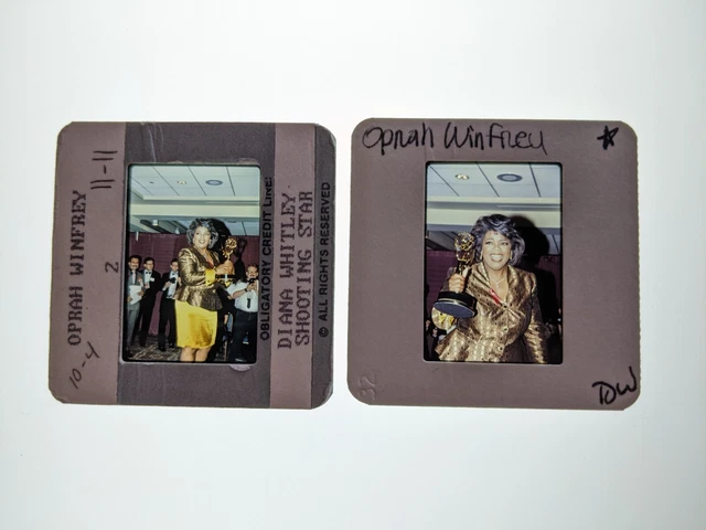 Dw5-437 Oprah Winfrey Lot (2) 35Mm Orig Slide Via Dianna Whitley