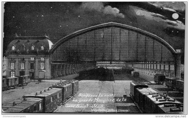 33 BORDEAUX -- hall de la gare saint jean la nuit