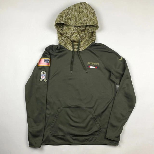 Nike New England Patriots Camo Hoodie Womens Medium Salute to Service Military