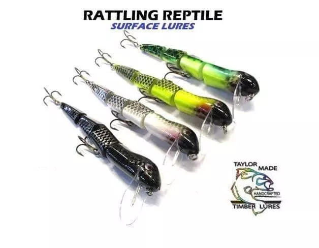 Brand New - Taylor Made Rattling Reptile 180mm Hard Body Fishing Lure - Choose C