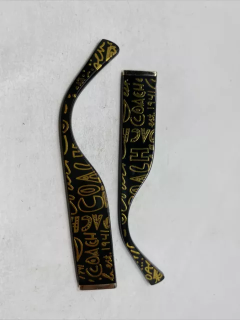 COACH S 3005 BLACK W/ GOLD WRITING 125mm TEMPLE ARM PARTS &Z64