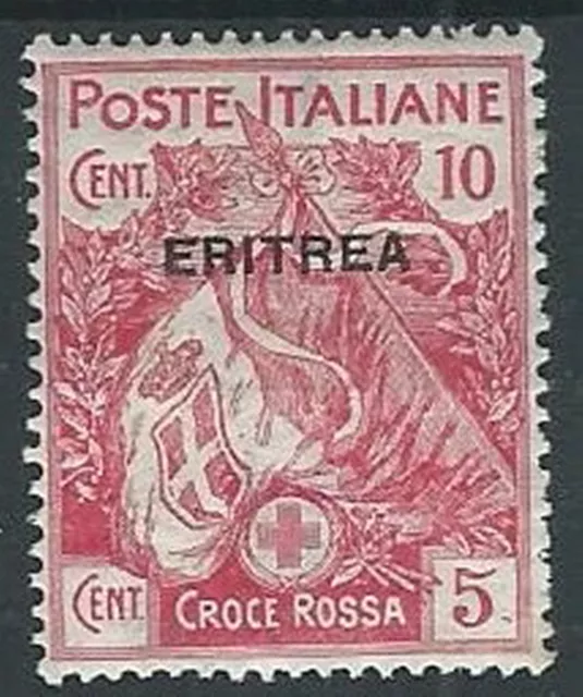 1916 Eritrea Pro Croce Rossa 10+5 Cent Mh * - T21