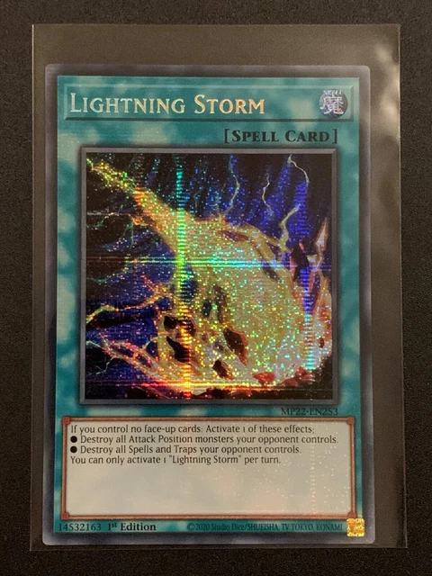 YU-GI-OH! Karte 'Lightning Storm' – MP22-EN253 Prismatic Secret Rare, 1. Auflage, Aus Pharaoh's Gods Tin