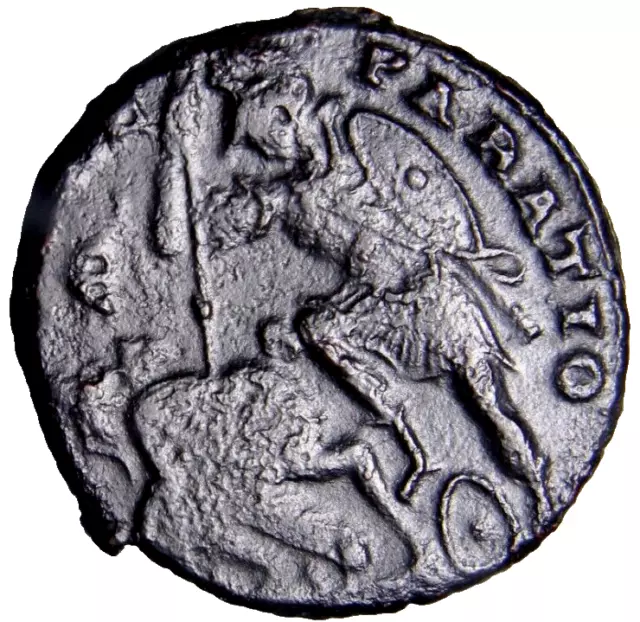 CERTIFIED Authentic Ancient Roman Coin Spearing Rare Letter E Constantius II COA