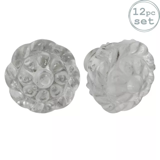 Porte en verre Cabinet armoire de cuisine Bouton Poignée Set - Floral x12