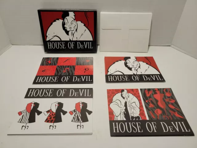 Disney House of De Vil Cruella 101 Dalmatians Set of 19 Postcards Hallmark