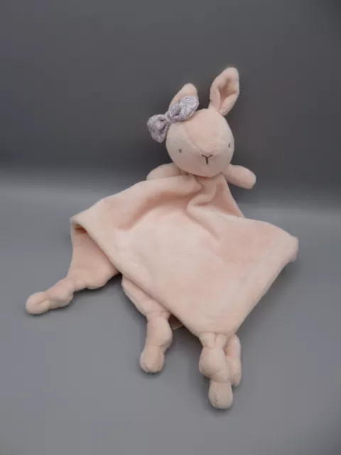 Sainsburys TU rosa Hase Kaninchen Baby Bettdecke Decke Schnuller Blumenschleife