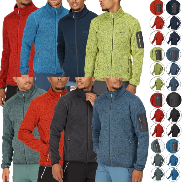 Mens Regatta Newhill Fleece Jacket Textured Breathable Zip Anti Pill Polar Top