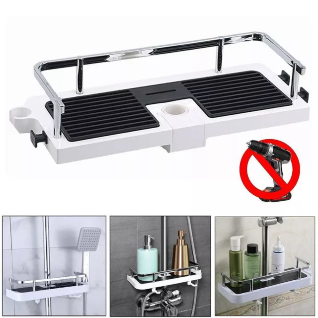 Storage Hanging Basket Bathroom Lift Rod Bracket Bathroom Shelf Shower Rod Rack