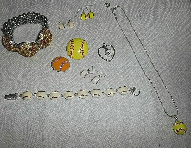 Baseball Softball Jewelry Fashion Costume Jewelry Yankee Charm Earrings Lot
