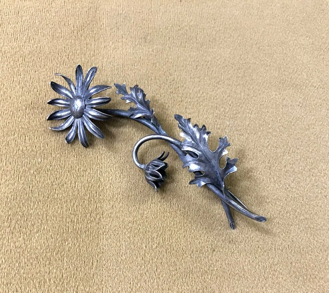 Broche vintage Art déco en argent sterling avec perle de culture en marcassite - Canada