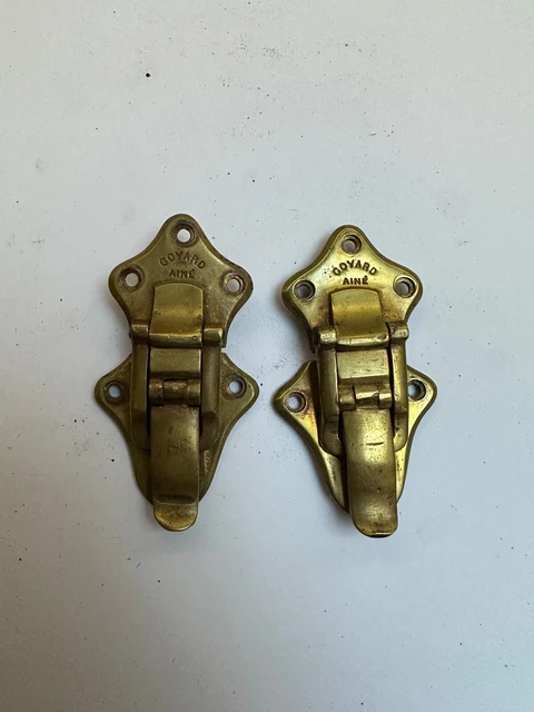 Fermeture Pour Coffret En Acier Laitonné - Vintage Années 80, Neuf Sous Blister, Fabrication Française