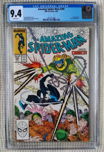 Amazing Spider-Man 299 CGC 9.4 First Venom Cameo Huge MCU Key Fresh Perfect Slab