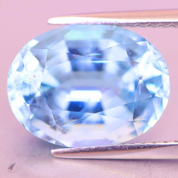 4.79c 13x10mm Deep SANTA MARIA BLUE!Natural Untreated AQUAMARINE Brazil Stunner