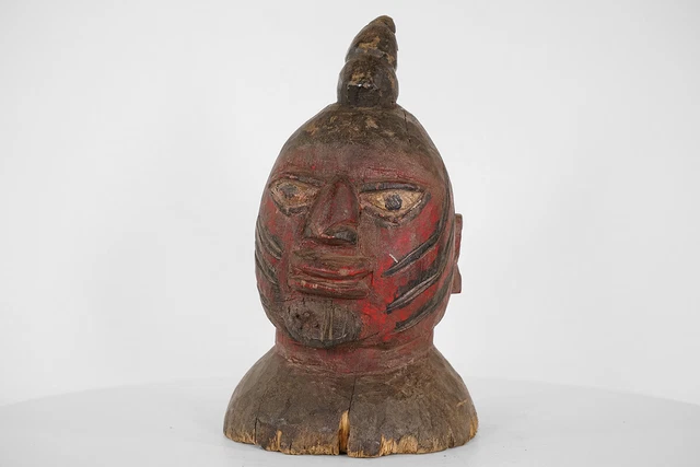 Timeworn Yoruba Head-Crest 11.5" - Nigeria - African Art
