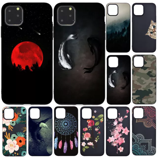For iPhone 15 Pro 14 + 13 12 Pro Max 11 Painted Shockproof Case Soft Matte Cover