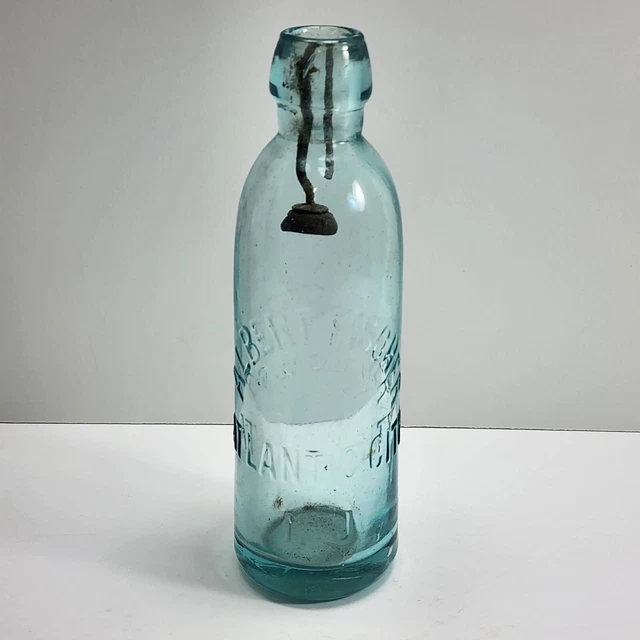 Albert Fischer Bottle Atlantic City NJ New Jersey Hutch Hutchinson Blown in Mold