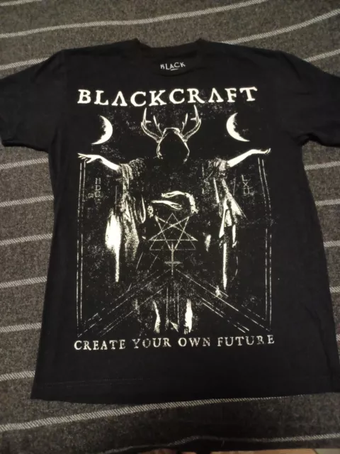 Black Craft Cult M Shirt TAROT SATANIC SKULLS DEVIL PENTAGRAM Baphomet BLACK