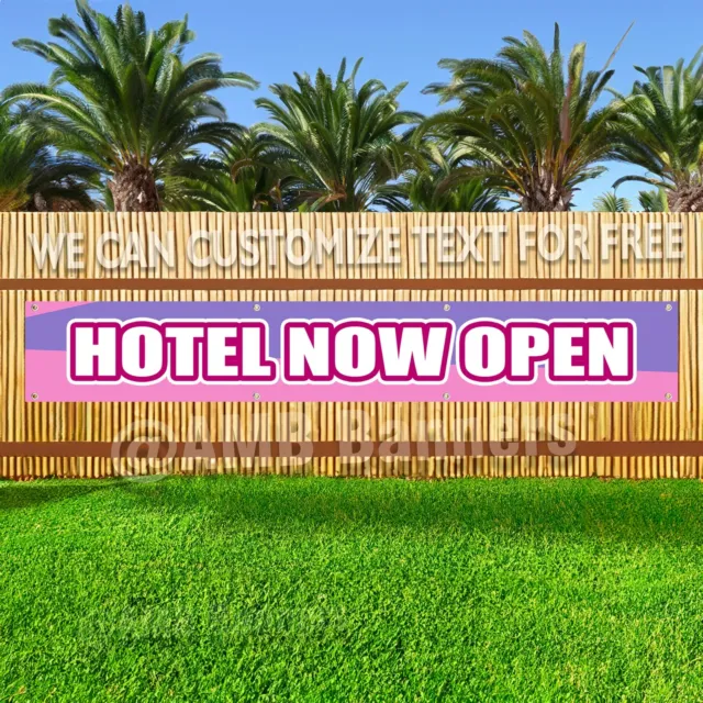 HOTEL NOW OPEN Advertising Vinyl Banner Flag Sign LARGE HUGE XXL SIZE