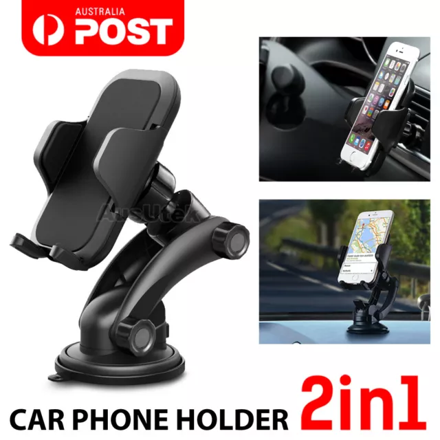 Universal 360° Windshield Car Mount Holder Cradle for GPS Mobile Smart iPhone 15