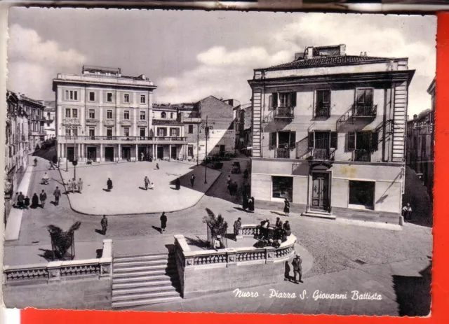 Cartolina  Nuoro Citta'  B/N Viaggiata  1957  Piazza S. Giovanni Battista Regalo