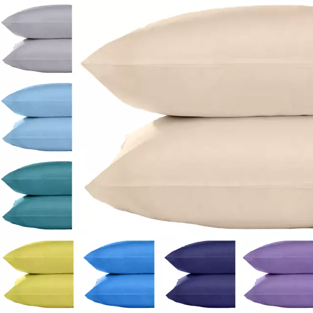 Pack 4 Luxury 100% Egyptian Cotton 400 TC Housewife Pillowcases bed pillow cases