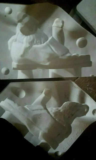 ceramic mold, large puppy, in shoe