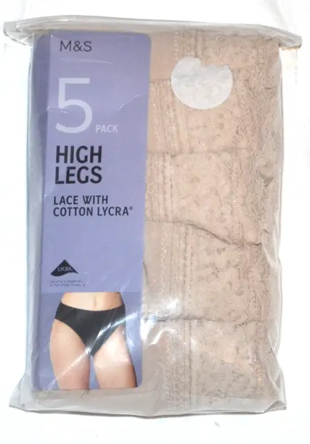 LADIES 5 PACK Cotton Lycra Garter Bikini Stay New Knickers Womens