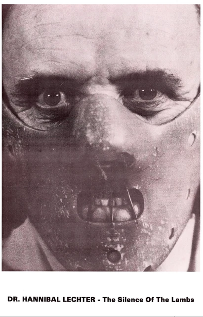 Vintage Silence of the Lambs Dr. Hannibal Lechter Horror Movie Poster 38 x 24 Vintage Silence of the Lambs Dr. Hannibal Lechter Horror Movie Poster 38 x 24