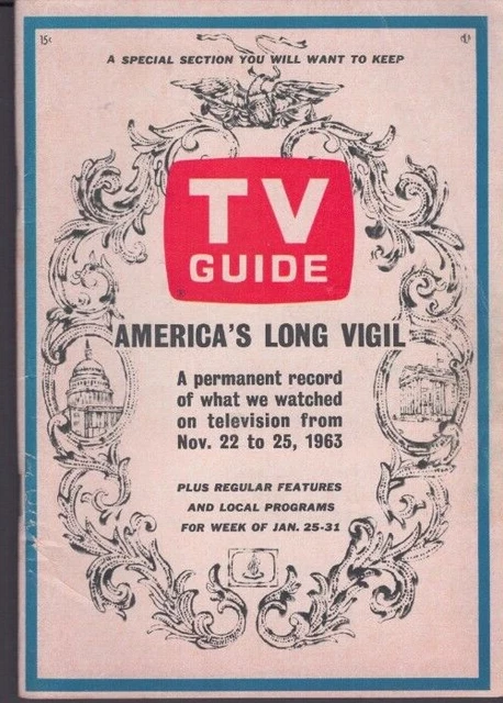 Tv Guide Jan 25-31 1964 Denver Co Jfk Local Ads Rickenbaugh Cadillac ...