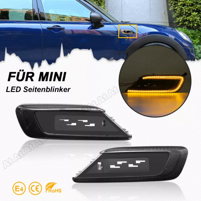 Schwarz LED Seitenblinker Blinker Für Mini F54 Clubman One Cooper S D JCW ALL4