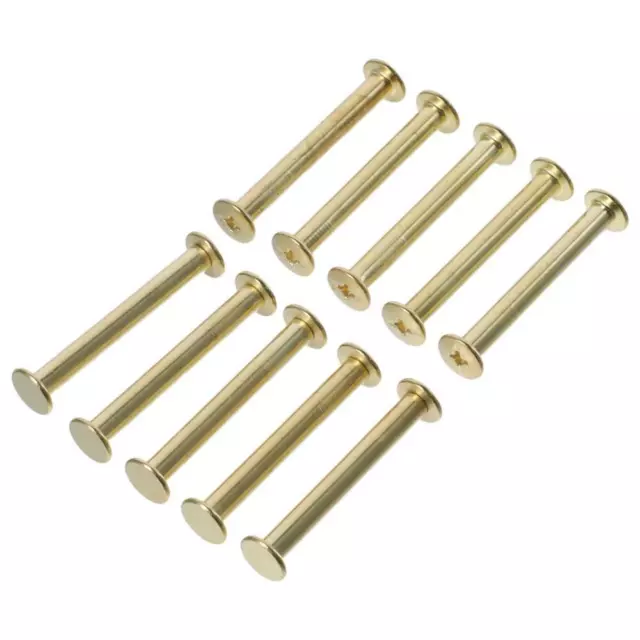 10Sets Yellow Binder Accessories Durable Brass Plated Binding Screw Post