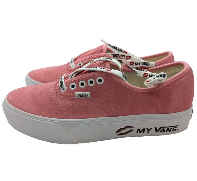 Pink suede 2024 vans platform