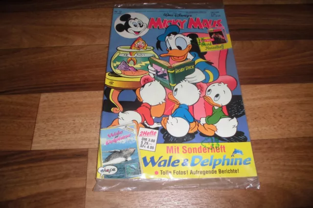 MICKY MAUS 12 / 12.3.1992 -- mit EXTRAHEFT: WALE+DELPHINE // Walt Disney OVP NEU