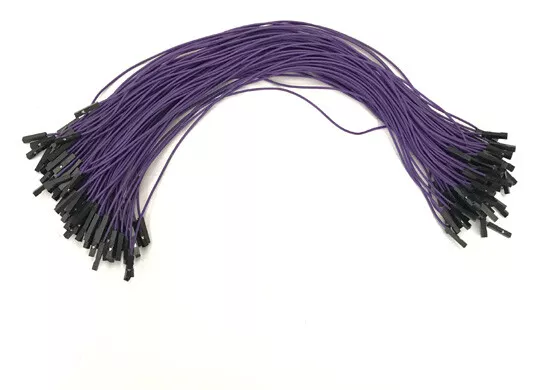 30pcs Dupont 2.54mm 1P 30cm purple Jumper double female wire Arduino Breadboard