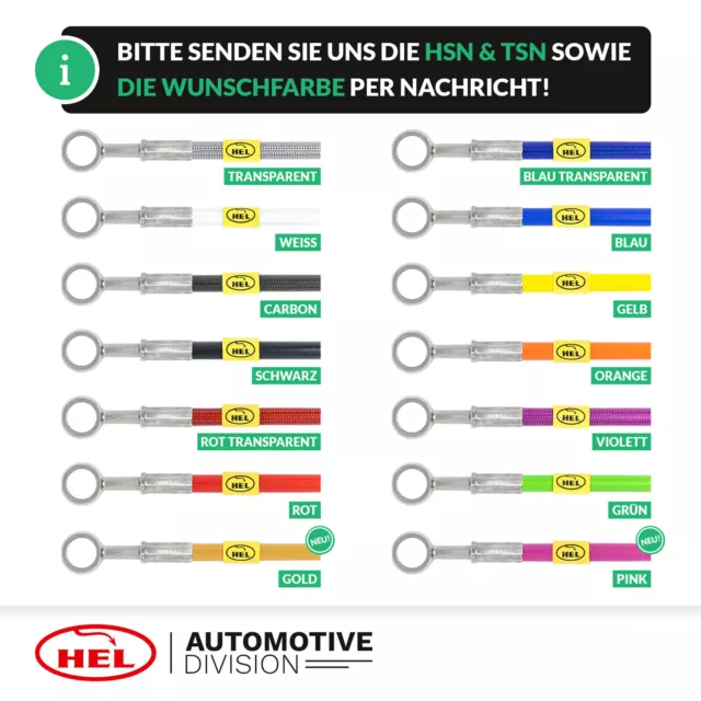 HEL Stahlflex Bremsleitungen 4-tlg Renault 19 & 16V Scheiben hi. mit ABS, ABE 2