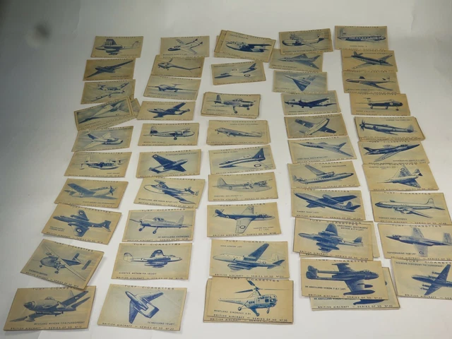 VINTAGE CARRERAS TURF CIGARETTE CARDS British Aircraft SELECTION CHOOSE  £1.49