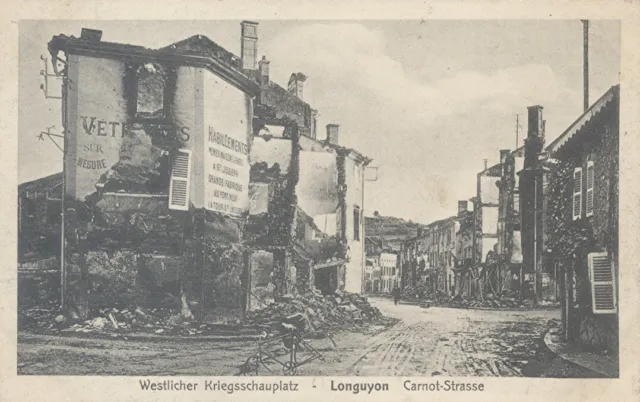 54-CPA German / Longuyon (Meurthe-et-Moselle) Rue Carnot / 1915 / superb