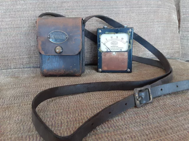 Rare 1900s Grasselli Blasting Galvanometer Complete W Leather Case 1 Day Ship!👍