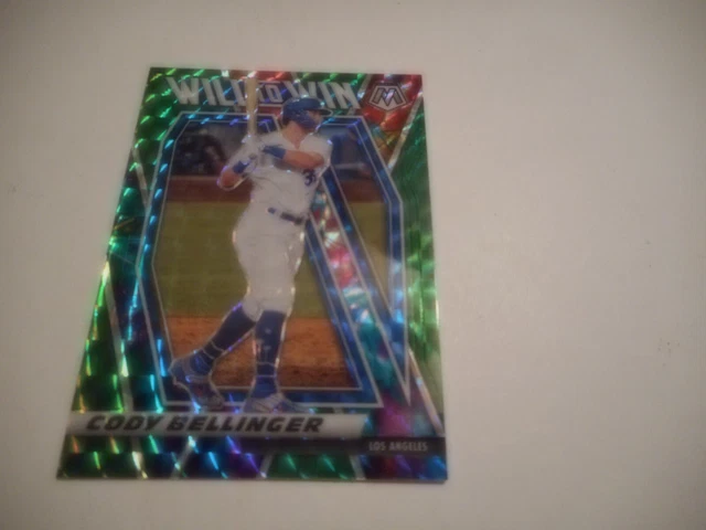 Cody Bellinger 2021 Panini Mosaic Will to Win Green Prizm #1 Chicago Cubs Dodger