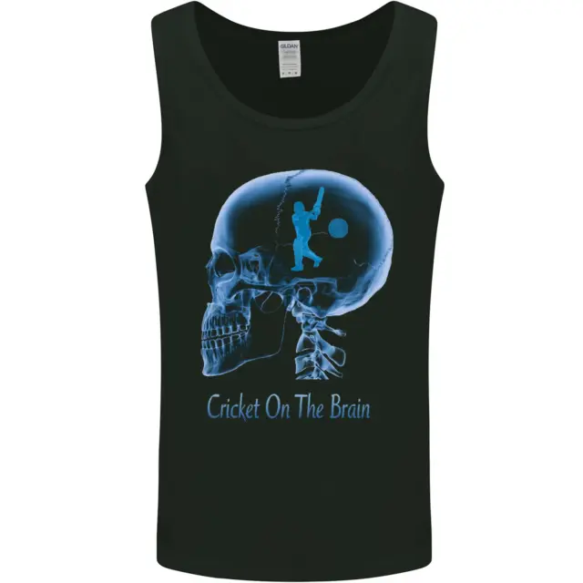 Cricket on the Brain Funny Cricketer Mens Vest Tank Top