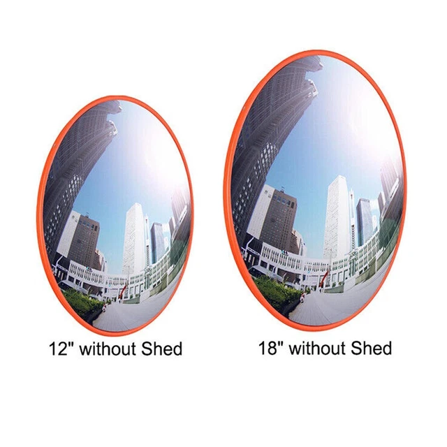 12/18Inch Convex PC PP Mirror Wide Angle Blind Spot Corner Road Parking Safety