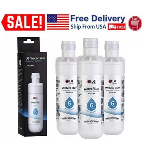 2/4/6 Pack Refresh Refrigerator Fridge Ice Water Filter LG LT1000P ADQ747935 USA