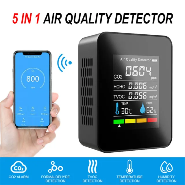 Carbon Dioxide Detector CO2 Smart Digital Meter Air Quality Monitor New