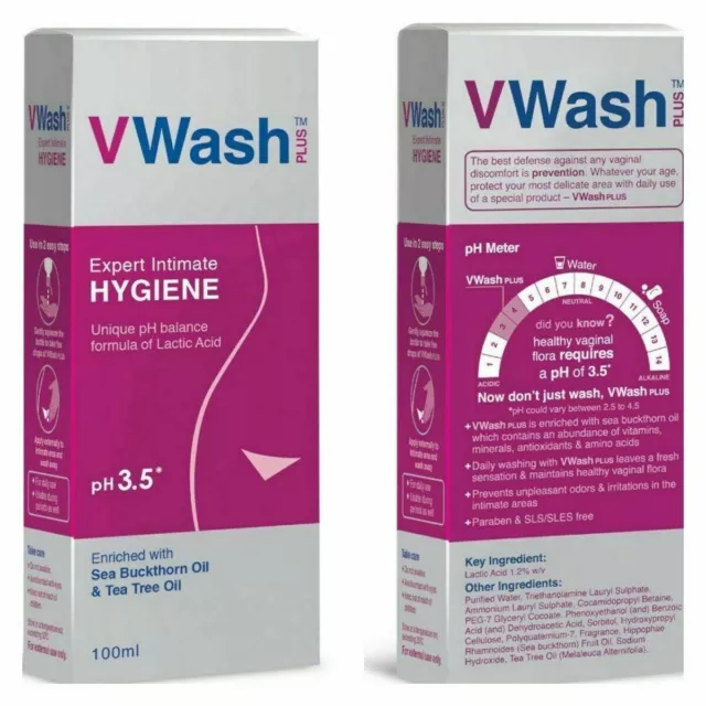 2X VWash Plus Nettoyant Hygiène Intime | Confortable et frais - 100 ml...