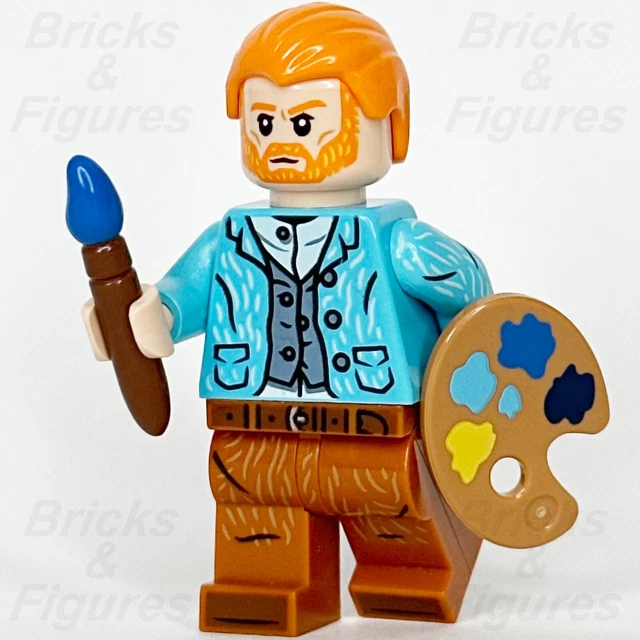 LEGO® IDEAS VINCENT Van Gogh Minifigure Painter Artist Paint Brush 21333 idea106 $61.99