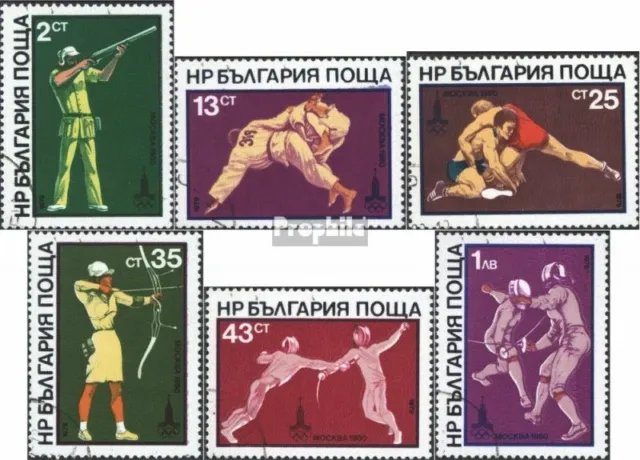 Bulgarien 2853-2858 (kompl.Ausg.) gestempelt 1979 Olympische Sommerspiele 1980