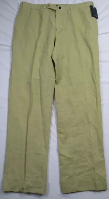Incotex NWT Casual Pants / Chinos Size 34x31 Chinolino Light Tan Linen/Cotton
