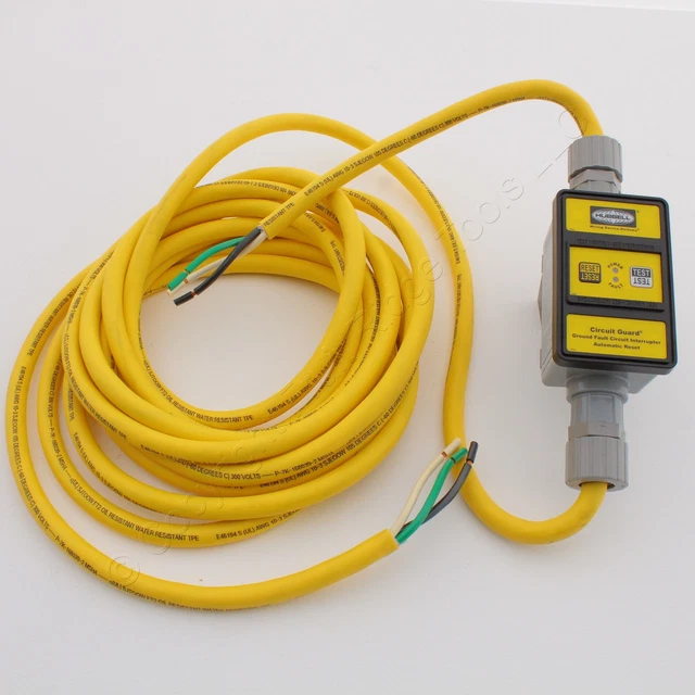 Cable de reinicio automático portátil Hubbell GFCI 50' 30A 240V GFP2313