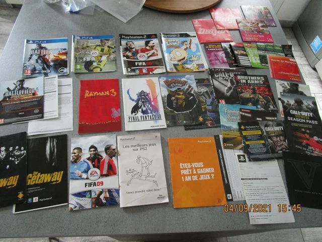 Gros Lot De Notices Et Fascicules Jeux Vidéo - PS1, PS2, PS3, PS4, Xbox 360 - Voir Photos